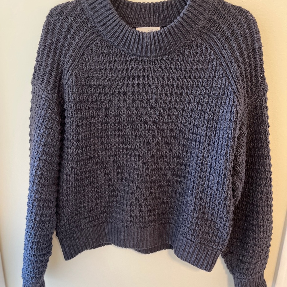 Dark grey, size small sweater.